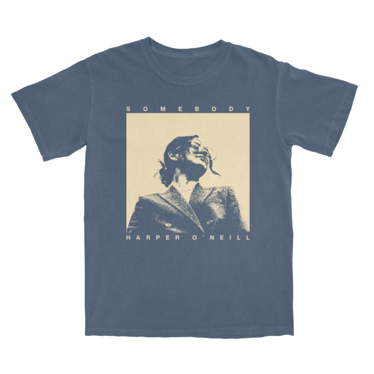 Blue Somebody Photo Tee